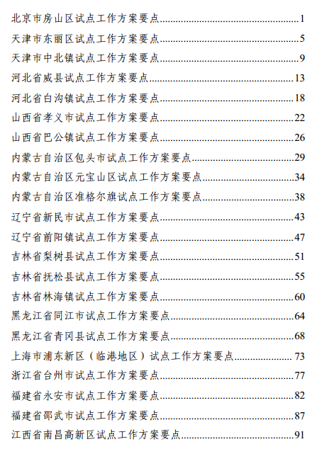 全國59個城鎮(zhèn)列入新型城鎮(zhèn)化綜合試點(diǎn)(名單)